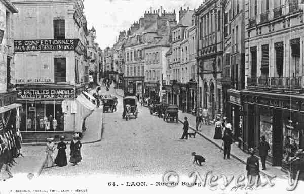 Laon, la rue du bourg